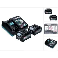 Makita Power Source Kit 40 V max. met 2x BL 4025 accu 2,5 Ah XGT ( 2x 191B36-3 ) + DC 40 RA snellader XGT LXT ( 191E07-8 )