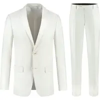 Gents - pak / kostuum ivoorwit 2-delig - Polyblend - Ivoorwit - Maat 27/27