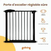 Goliving Traphekje Zonder Boren - Klembevestiging - Klemmodel - Uitbreidbaar - Metaal - 78 t/m 93 cm - Wit