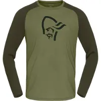 Norrøna - Femund PureUll L/S - Merinoshirt M, groen