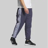 Adidas Heren Wording Losse Pasvorm Geweven Trainingsbroek Shadow Navy
