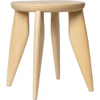Ferm Living Feve kids ronde kruk Onbehandeld Essenhout, Ø33x30 cm