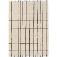 Ferm Living Sen Vloerkleed 140x200 Cm - Vloerkleden met motieven Wol Indigo - 1104272751