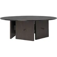 Ferm Living Aukko Salontafel Getint / Donker Gekleurd Eiken - Salontafels Glas Dark Oak - 1104272759
