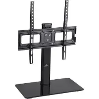 Macleans - TV-beugel / TV-houder met beugel voor bureau - max. 40kg, max. VESA 400x400 - Voor 32-65" - Zwart