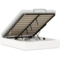 vidaXL Ottoman bedframe met opbergruimte Wit 160 x 200 cm