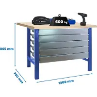 Simonwork (bancos De Trabajo) Bt6 5box Metaalplank 865x1200x750 Mm