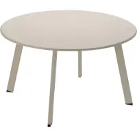 Ambiance Bijzettafel Ø70xh40cm mat beige beige Zink Tafel
