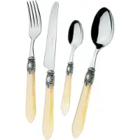 Casa Bugatti OXFORD Ghiera Argento Anticato, Bestekset, 24 delen, Presentatieverpakking,