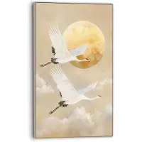 Reinders - Moon Cranes - Art Frame 70x118 cm - Bruin