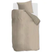 Vtwonen Mini Stripe dekbedovertrek - Eenpersoons - 140 x 220 cm - Naturel