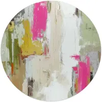 Reinders - Abstracte harmonie - Glasschilderij Ø 50 cm - Bont