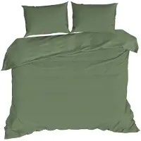 Fonq Fresh Dekbedovertrek Moss Green-200 x 220 cm