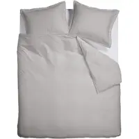 Ambiante Dekbedovertrek Satin Uni Grijs Katoensatijn-240 x 200 / 220 cm | Lits-Jumeaux