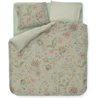 Pip studio Dekbedovertrek Mumbai Morning Licht Groen Percal-260 x 200 / 220 cm | Extra Breed