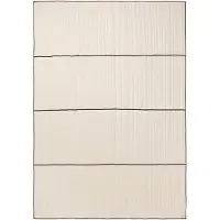 Ferm Living Vari gewatteerde sprei Natural-dark chocolate, 260x180 cm