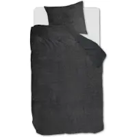 Ambiante Dekbedovertrek Plush Anthracite Teddy-140 x 200 / 220 cm | 1-Persoons