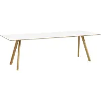 HAY Tafel CPH30 Water-Based Lacquered Oak Frame White L250 x W90 x H74 cm