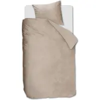Ambiante Velvety dekbedovertrek - Eenpersoons - 140 x 200/220 cm - Zand