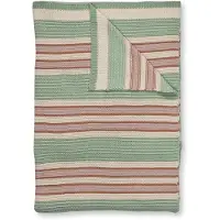 Pip studio Sprei Bonsoir Combistripe Throw Groen Katoen-130 x 170 cm