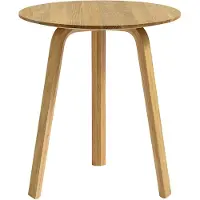 HAY Bijzettafel Bella Coffee Water-Based Lacquered Solid Oak Tabletop And Veneer Legs Ø45 x H49 cm