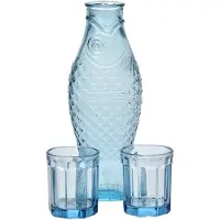 Serax - Paola Navone - Fish & Fish Karaf incl. 2 Glazen - Blauw