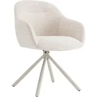 Fonq Hush Eetkamerstoel - Chenille - Beige / Beige