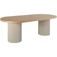 Ebuy24 - Eettafel Zand|Naturel - 220x100x75cm - Solva