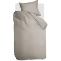 Ambiante Dekbedovertrek Satin Uni Zand Katoensatijn-140 x 200 / 220 cm | 1-Persoons