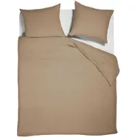 Beddinghouse Dekbedovertrek Mist Licht bruin Katoen-200 x 200 / 220 cm | 2-Persoons