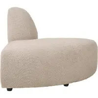 HK Living Jax Bank Element - Hoekstuk Rond - Bouclé - Taupe