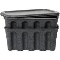 Ferm Living Opbergbox Paper Pulp Box Small Charcoal (Set van 2)