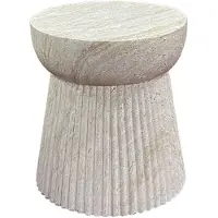 Ebuy24 - Sidetable Fiberclay Naturel - 37x37x43cm - Bonn