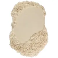 Ferm Living Norte Vloerkleed Naturel 150x200 Cm - Monochrome vloerkleden Wol Natural - 1104268204