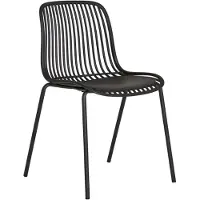 Ebuy24 Stapelstoel Branson Zwart- Set van 4