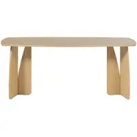 Woood Oakline Curve Eettafel B 200 cm - Natural
