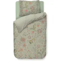 Pip studio Dekbedovertrek Mumbai Morning Licht Groen Percal-140 x 200 / 220 cm | 1-Persoons