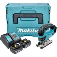 Makita DJV 180 STXJ accu-decoupeerzaag 18 V 135 mm + 2x accu 5,0 Ah + oplader + Makpac