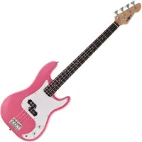 Gear4Music LA Bass Guitar by Pink
