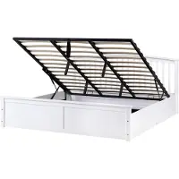 Beliani CLARBEC - Bed met opbergruimte - Wit - 180 x 200 cm - Dennenhout