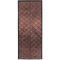 Happiq Thermische gordijnen - Isolerend - Bruin - Voor deuren in huis of kantoor - Magnetisch - 95x210cm