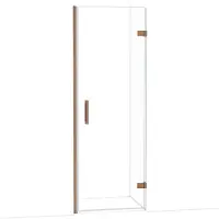 Maxaro Diamond Douchedeur | 70 cm Glanzend koper Helder glas Draaideur