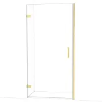 Maxaro Diamond Douchedeur | 100 cm Glanzend lichtgoud Helder glas Draaideur