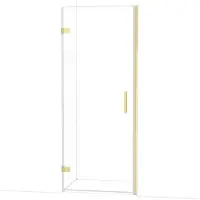 Maxaro Diamond Douchedeur | 80 cm Glanzend lichtgoud Helder glas Draaideur