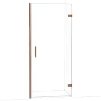 Maxaro Diamond Douchedeur | 90 cm Glanzend koper Helder glas Draaideur