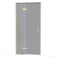 Maxaro Diamond Douchedeur | 100 cm Glanzend lichtgoud Rookglas Draaideur