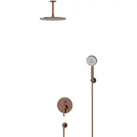 Maxaro Radius Regendouche Inbouw | Glanzend koper 25 cm Regendouche Eéngreeps