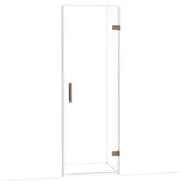 Maxaro Diamond Douchedeur | 70 cm Glanzend koper Helder glas Draaideur