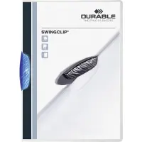 Durable klemmap Swingclip transparant blauw
