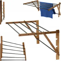 Kadax Opvouwbaar droogrek- staand wasrek, inklapbaar verstelbare torenwasrek (53 x 85 cm wand)